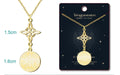 Colgante Doble Protección Dorado – Nudo de Bruja y Tetragrammaton
