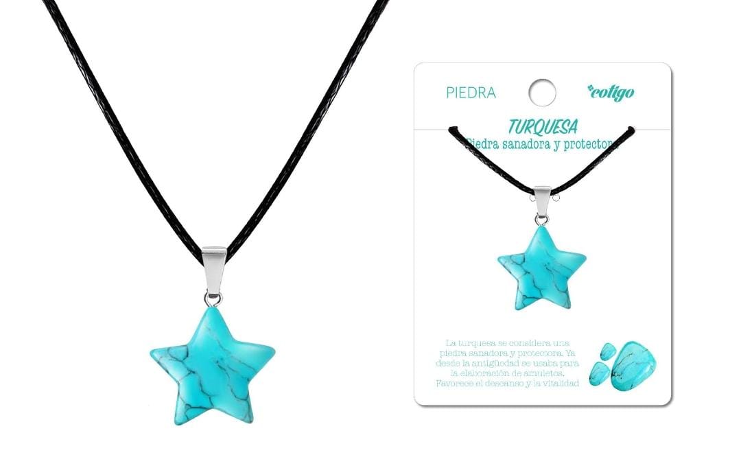 Colgante Estrella de piedra Turquesa