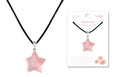 Colgante Estrella de piedra Cuarzo Rosa
